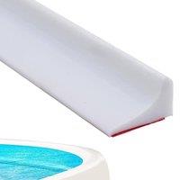 NESTLUNE Self-Adhesive Silicone Bathroom Water Stopper Wate in White
