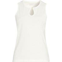 Lands' End Women's Supima Cotton Keyhole Vest Top in Ivory | Size: 10-12