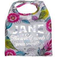 History & Heraldry Women's Personalised Sparkle Shopper Bag - Over 80 Names & Titles - Jane in Grey