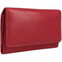 Woodland Leathers Women's Women's Leather RFID Purse Wallet in Red