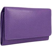 Woodland Leathers Women's Women's Leather RFID Purse Wallet in Purple