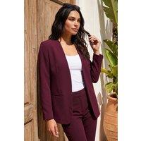 Roman Women's Edge To Edge Blazer in Wine | Size: 18