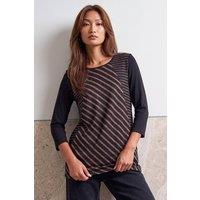 Roman Women's Snit Stripe Tunic in Black | Size: 10