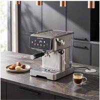 Living and Home Espresso Machine with Milk Frother in Silver | Size: Medium