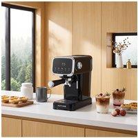 Living and Home Espresso Machine with Milk Frother in Black | Size: Small
