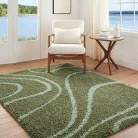 Livabliss Rodos-Modern Beige Cream Terracotta Green Soft Plush Pile Living Rug | Size: 200 cm x 275 cm