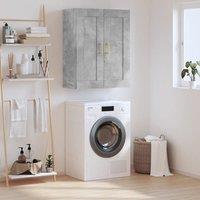 Berkfield Home Wall Mounted Cabinet Concrete Grey 69.5x34x90 cm Engineered Wood