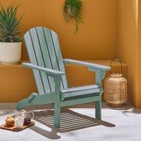 sweeek Acacia wood armchair with armrests in Light Green