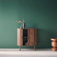 sweeek Scandinavian sideboard grooved wood effect 2 sliding doors 80cm in Dark Brown
