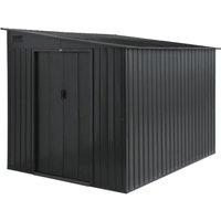 sweeek Steel garden shed 5.5m with anchoring kit in Dark Grey
