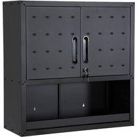 sweeek High storage cabinet for garages with shelf in Black