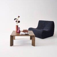 sweeek Exotic Square Solid Wood Coffee Table in Dark Brown