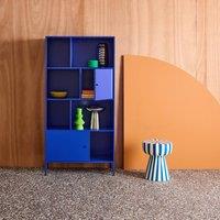 sweeek Buffet, industrial metal storage unit with 8 compartments in Blue