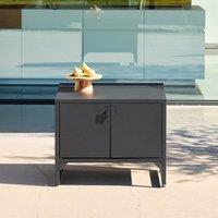 sweeek Outdoor kitchen steel 2 doors L80cm in Black