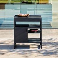 sweeek Outdoor kitchen steel 1 door 3 shelves L80cm in Black
