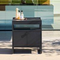 sweeek Outdoor kitchen steel 2 doors L80cm in Black