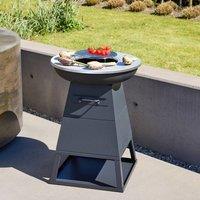 sweeek Brazier barbecue 59cm with storage space in Black