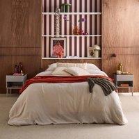sweeek Set of 2 bedside tables metal & wood decor 1 door 1 niche in Grey