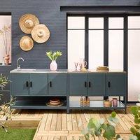 sweeek Outdoor kitchen stainless steel 2 modules in Grey