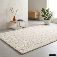 sweeek Indoor rug with linear pattern cream | Size: 120 cm x 170 cm