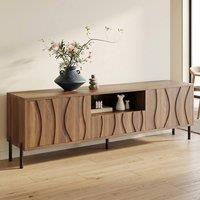 STILVORA TV Cabinet 160 cm with 3 Doors in Brown