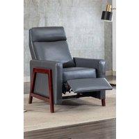 More4Homes Riley Pushback Recliner Air Leather Modern Accent Recliner Chair in Grey