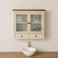 Melody Maison Cream & Wooden Wall Cabinet With Drawers - Claudia Range