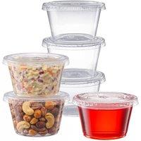 ECONX 4oz Sauce Pots Food Containers Clear Plastic Tubs With Lids Deli Pots | Size: 1000 Pieces