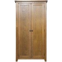 Elm Home And Garden Rustic Oak 2 Door Full Hanging Wardrobe in Light Oak