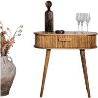 Elm Home And Garden Soild Mango Wooden Hall Console Telephone Table in Natural