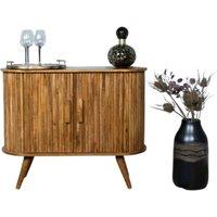 Elm Home And Garden Solid Mango Wooden 2 Door Cabinet Sidebaord Hall Tables in Natural