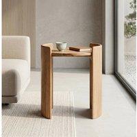 Elm Home And Garden Natural Solid Mango Wood Side Table Modern Living Room Lamp Table
