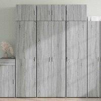 Berkfield Home Storage Cabinet Grey Sonoma 70x42.5x225 cm Engineered Wood