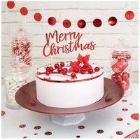 KDMD Red Merry Christmas Cake Topper