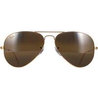 Ray-Ban Aviator Polished Gold Silver Brown Polarized Aviator RB3025