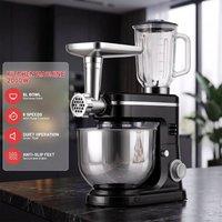 EONLION 3-in-1 Stand Mixer 2000W Food Processor 6L Bowl Blender in Black | Size: 100 cm