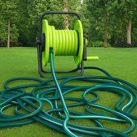 EONLION Freestanding Garden Hose Pipe Reel With Handle in Green | Size: 100g