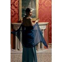 Elizabetta Boutique Women's Sophia - Silk Scarf Shawl in Navy