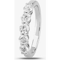 1888 collection Women's Platinum 0.75ct Five-Stone Diamond Ring in Silver | Size: Medium