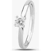 1888 collection Women's Platinum 0.33ct Brilliant-Cut Classic Diamond Ring in Silver | Size: M 1/2