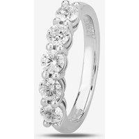 1888 collection Women's Platinum 1.00ct Five-Stone Diamond Ring in Silver | Size: Medium