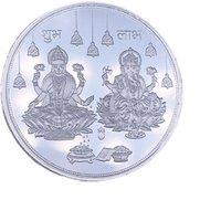 Raina Jewels Women's Silver Coin Lakshmi Ganesh Silver Gifts Diwali / Dhanteras 20 grams Fine Silver 999.9