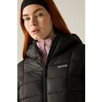 Regatta Women's Asper Hooded Water-Repellent Insulating Padded Jacket in Black | Size: 12
