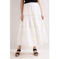 Phase Eight Women's Rosa Tiered Skirt in White | Size: 16