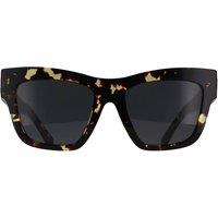 Burberry Women's Square Yellow Havana Dark Grey BE4449 in Brown