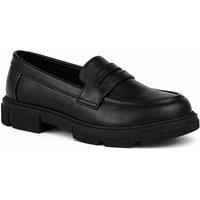 Pineapple Women's Chunky Sole Penny Loafers with Slip On Design in Black | Size: 10