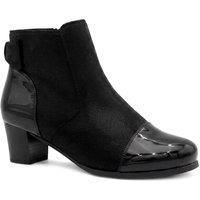 Pavers Women's Wide Fit Warm Lined Smart Ankle Boots in Black | Size: 4