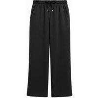MixRay Women's High Waist Pull On Straight Leg Pants with Pockets in Black | Size: Medium