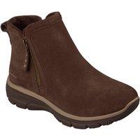 Skechers Women's Easy Going Urban Zip Ankle Boot in Chocolate | Size: 4