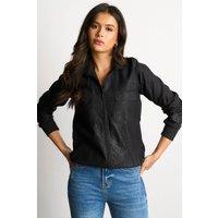 Dals Hart Women's Black Leaf Print Jacket | Size: Medium